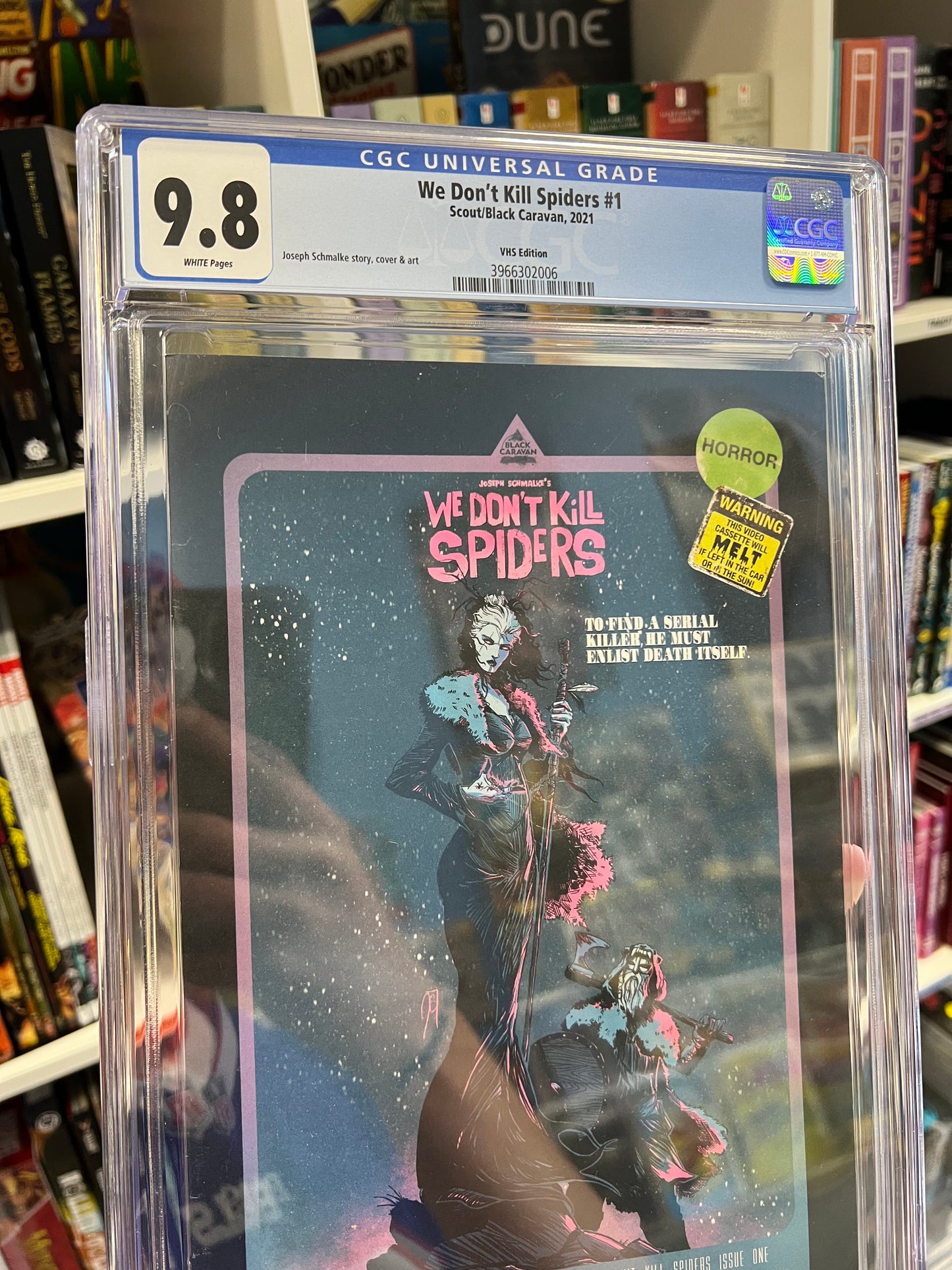WE DON’T KILL SPIDERS #1 VHS VARIANT CGC 9.8