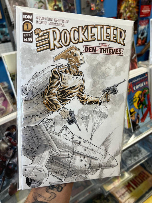 ROCKETEER DEN OF THIEVES #1 Sketch Cover by Jesse Mesa Toves