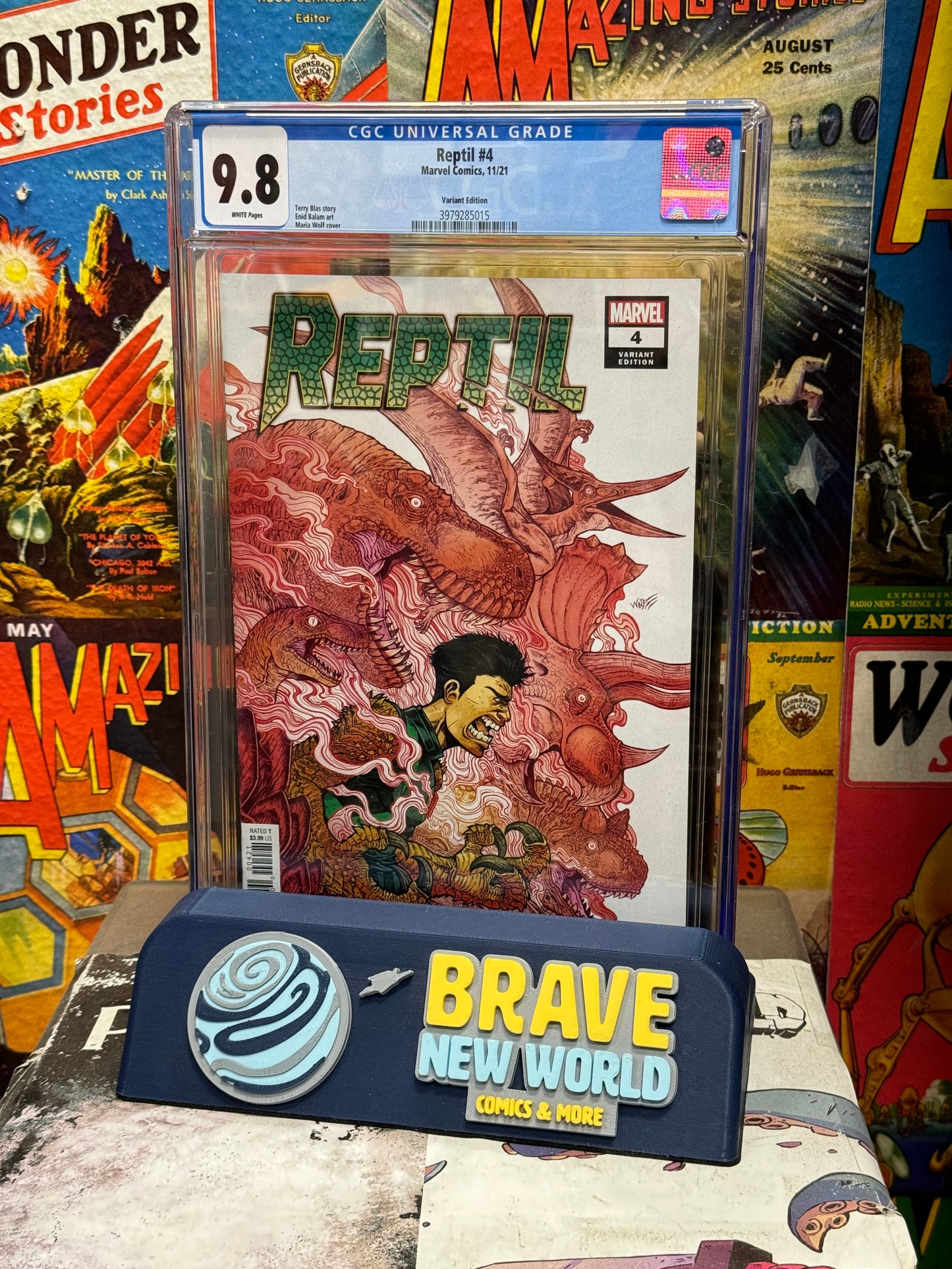 Reptil #4 CGC Graded 9.8 Maria Wolf Variant Edition